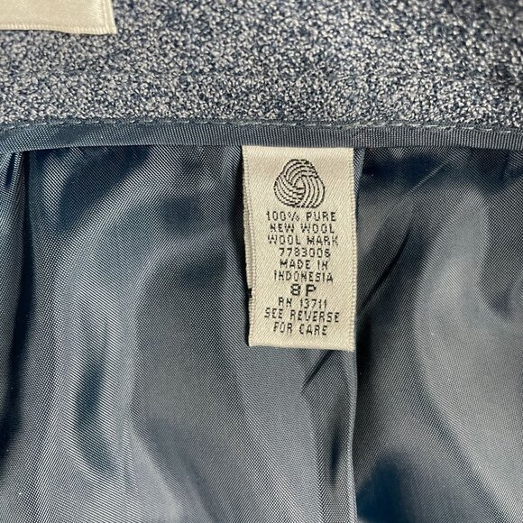 Amanda Smith Petites Pants Womens 8/8p Wool Work Office Capsule Everyday Minimal - Picture 9 of 11